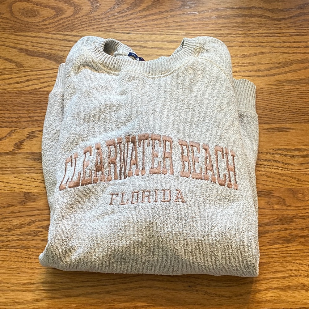 Clearwater Beach Florida Beige Sweater